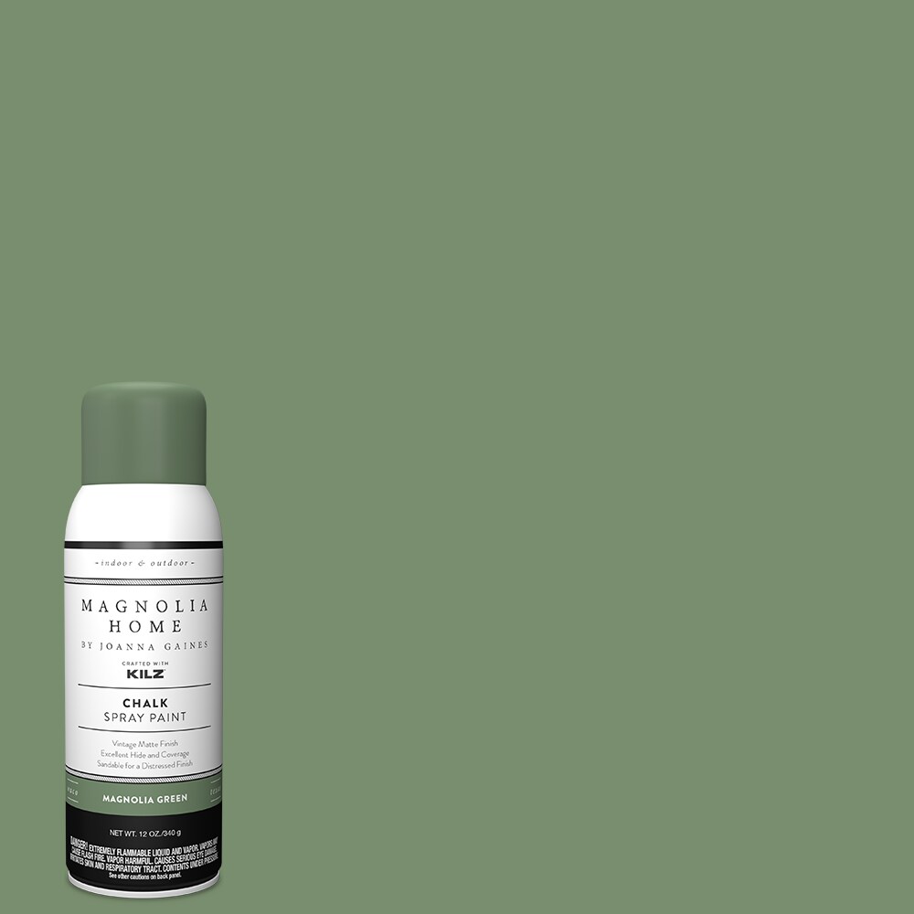 Magnolia Home Magnolia Home by Joanna Gaines Super-matte Magnolia Green  Chalky Spray Paint (NET WT. 12-oz in the Spray Paint department at